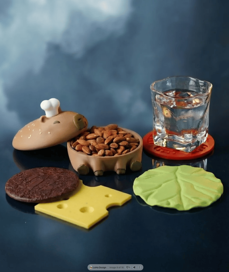 🦫Capy-Burger Coaster Set🍔