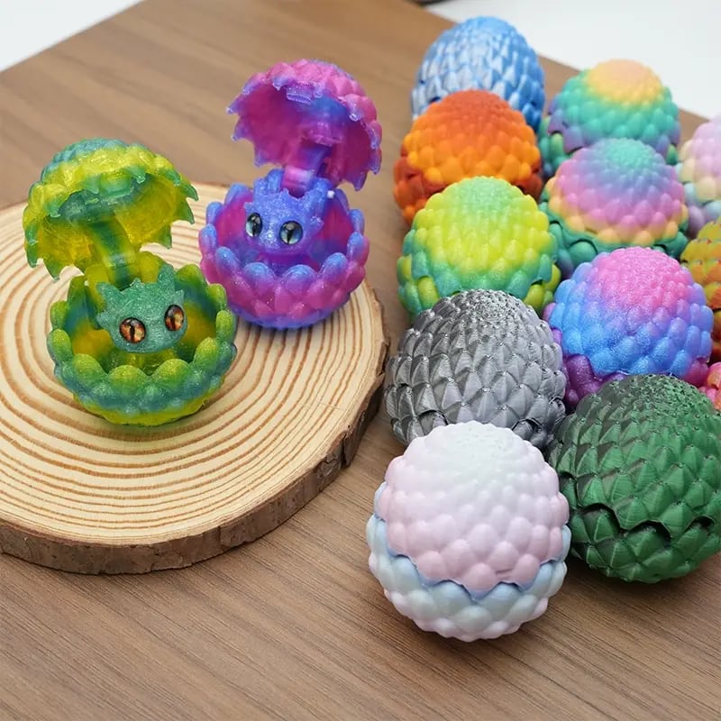 ✨🐉Your Favorite Sky Companions: 10-Piece Random Colors Mini Dragon Egg Set(Includes 10 Eggs & 10 Mini Dragons)