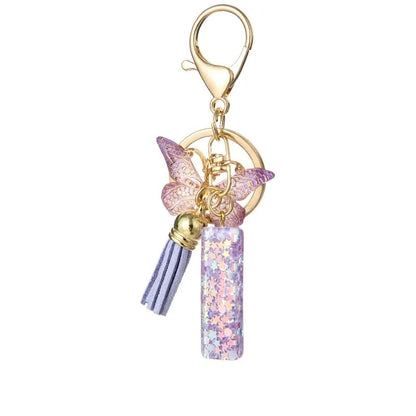🔥Butterfly Letter Keychain Tassel Design Vibrant Durable Lightweight Gift(2 pcs)