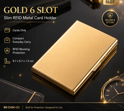 🔒RFID Blocking Metal Card Holder
