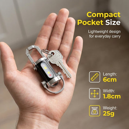 🔥50K+ SOLD!🛡️Portable Rechargeable Bright Keychain Flashlight