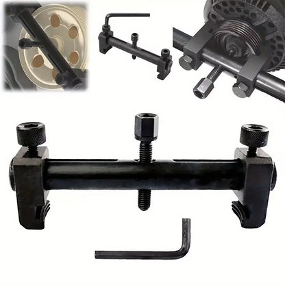 Adjustable Crankshaft & Power Steering Pump Pulley Removal Tool – Adjustable Puller with Ratchet Wrench
