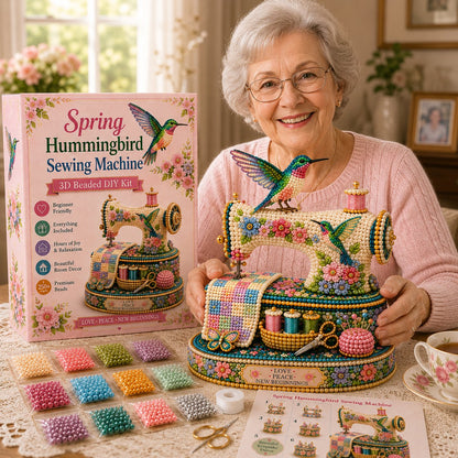 🌸Spring Hummingbird Sewing Machine 💗 3D Spring Limited Keepsake Edition DIY