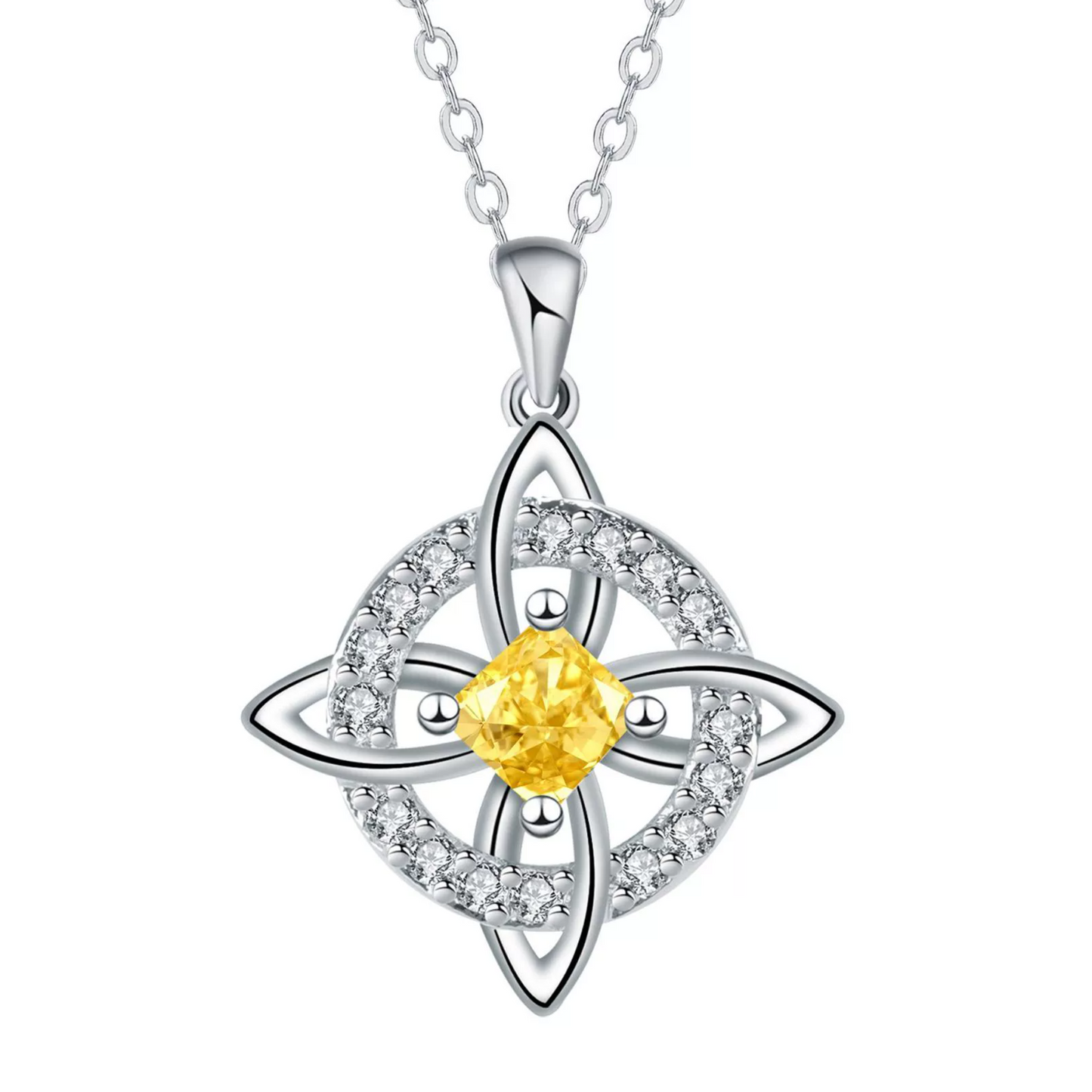 Mystical Birthstone Witches Knot Necklace – Natural Crystal🔮💞Protect Your Loved Ones