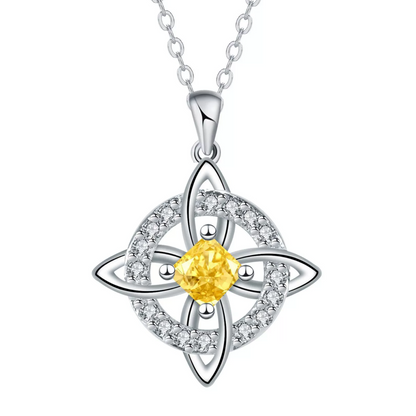 Mystical Birthstone Witches Knot Necklace – Natural Crystal🔮💞Protect Your Loved Ones