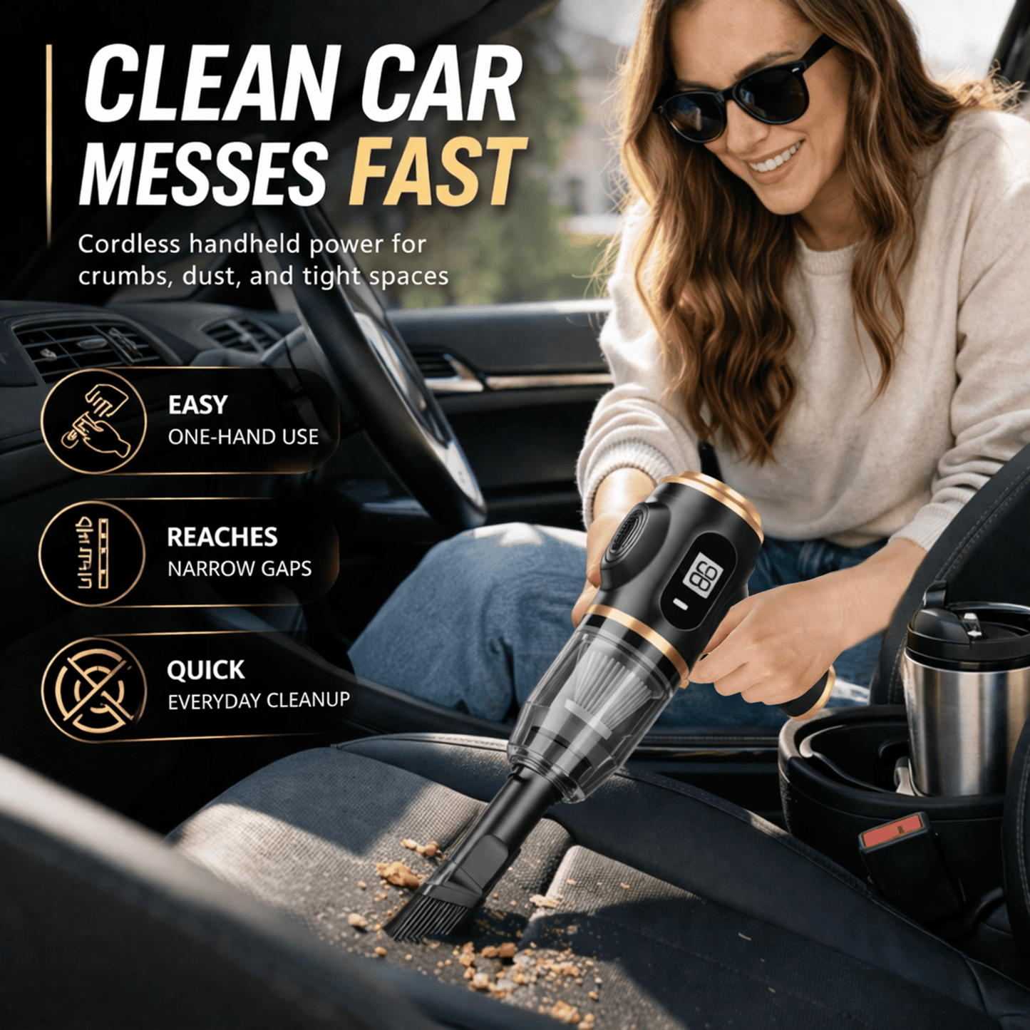 2-in-1 Handheld Vacuum & Air Duster