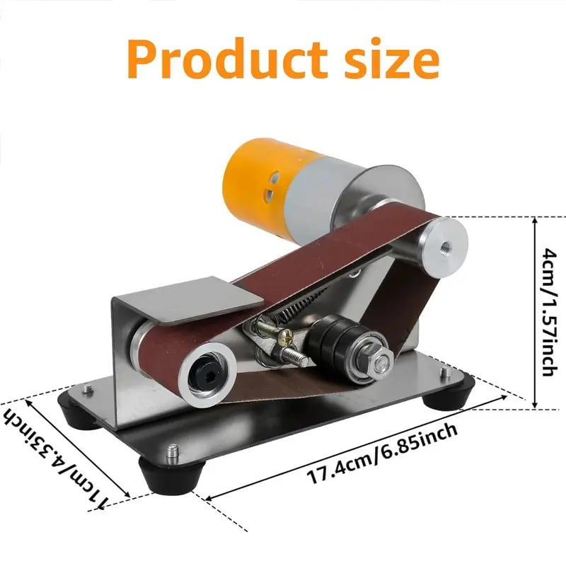 3-in-1 Mini Belt Sander Kit 🛠️ | 7-Speed Adjustable Desktop Polisher for Metal & Wood ✨