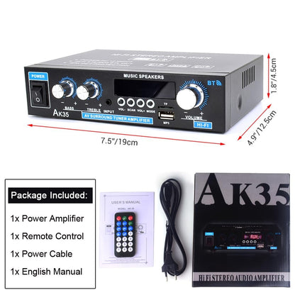 AK35 Stereo Amplifier Home Audio Bluetooth 5.0 Max