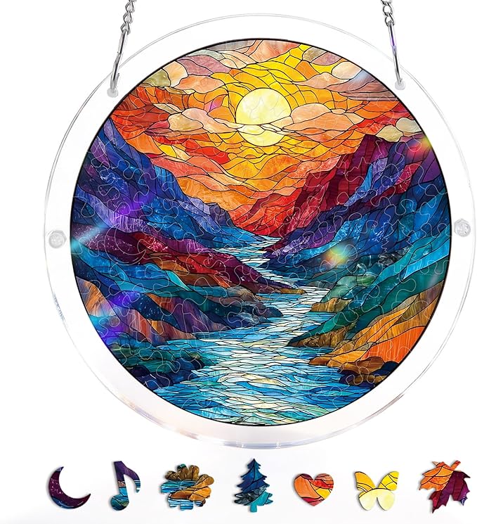 🏆Last Day Promotion 49% OFF☀️🧩Acrylic Jigsaw Puzzle Suncatcher 80 Pieces