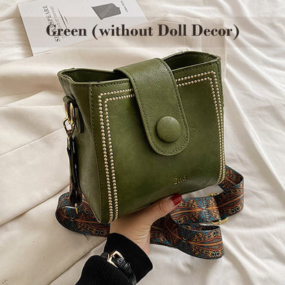 👜Leather Vintage Fashion Bag with Adjustable Wider Shoulder Strap