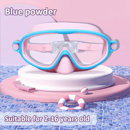 🏊‍♀️-HD children's large frame waterproof and anti-fog swimming goggles