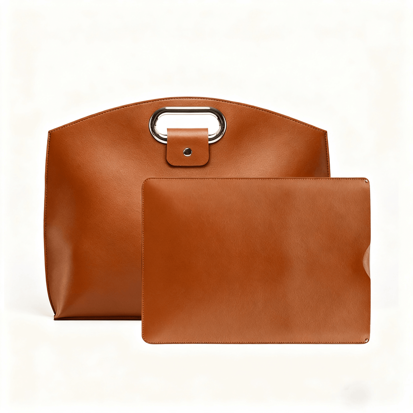 The 2-Piece Set:  Sophisticated Business Waterproof Leather Laptop & Tote Set