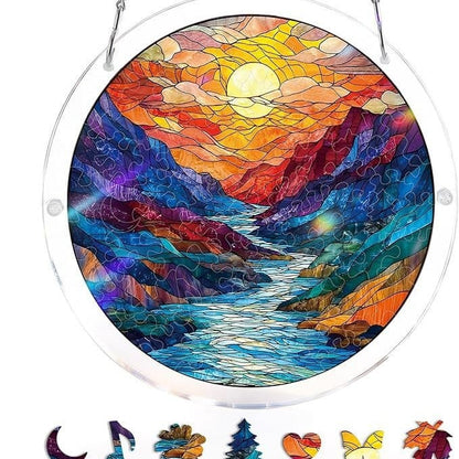🔥LAST DAY 45% OFF ☀️🛍️Acrylic Jigsaw Puzzle Suncatcher 80 Pieces