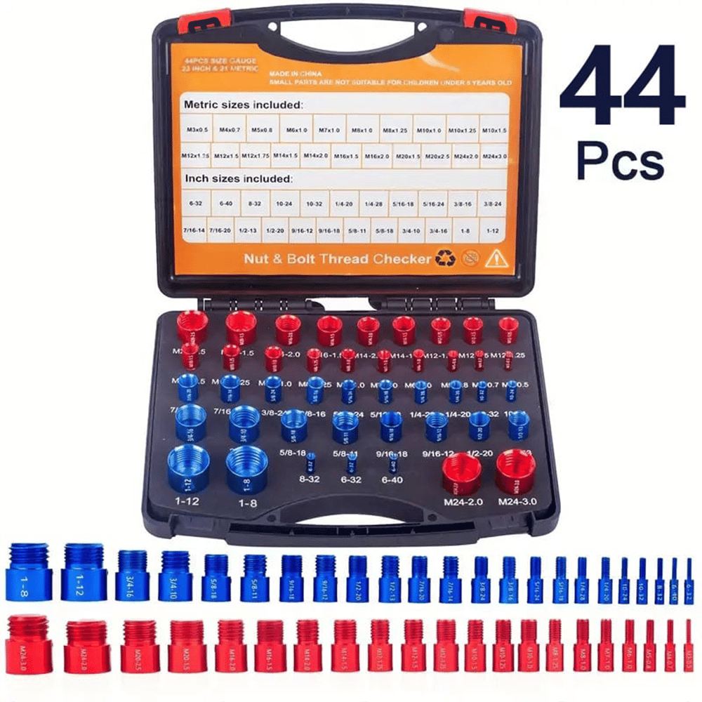 🔥44Pcs Alloy Nut and Bolt Thread Inspector