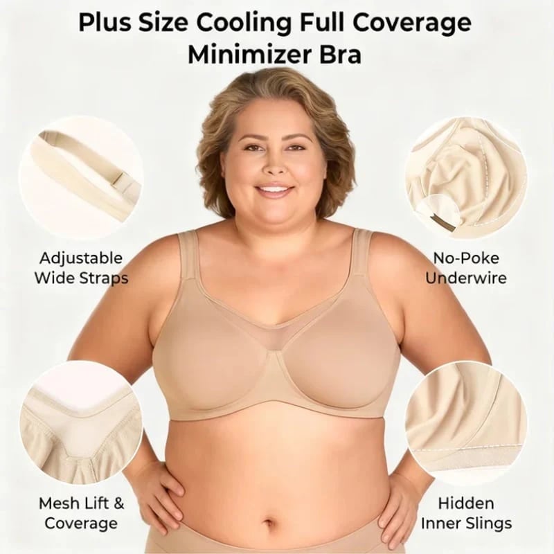 💐Women's Elegant Sheer Full Coverage Plus Size Bra
