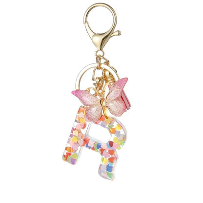 🔥Butterfly Letter Keychain Tassel Design Vibrant Durable Lightweight Gift(2 pcs)