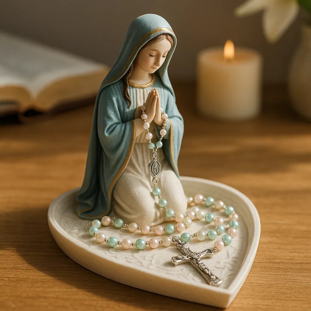 🙏Faith is priceless🙏Handcrafted Virgin Mary Rosary Holder🔥