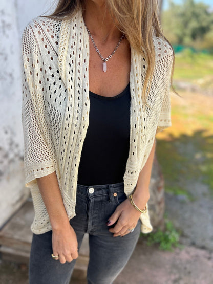 ❤️Hollow Half Sleeve Cardigan
