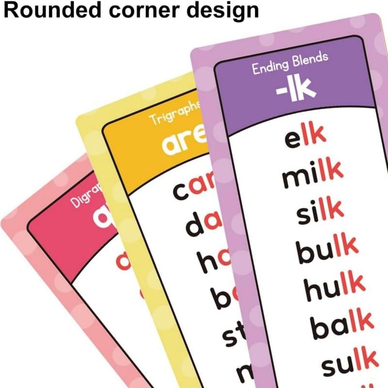 Phonics Word Cards 117 Sound Groups 900+ Rhyming Words Preschool English Discovery Joy