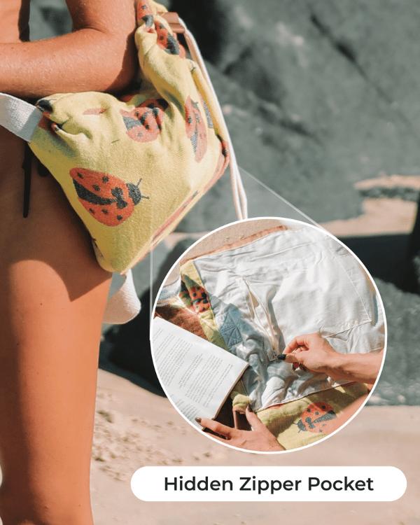 ⏰2026 HOT SALE 49% OFF - 🏖️2-in-1 Convertible Towel & Backpack with Inner Zip Pocket & Sand-Repelling Fabric