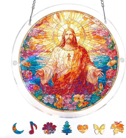 🏆Last Day Promotion 49% OFF☀️🧩Acrylic Jigsaw Puzzle Suncatcher 80 Pieces