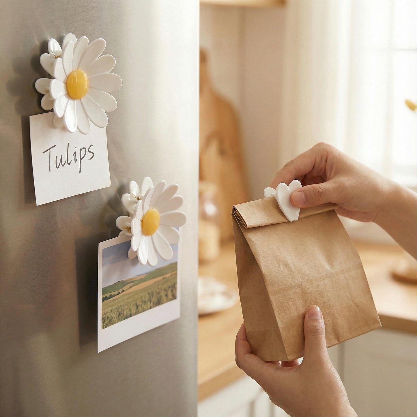 Cherry-Shaped Magnetic Food Clip & Fridge Magnet