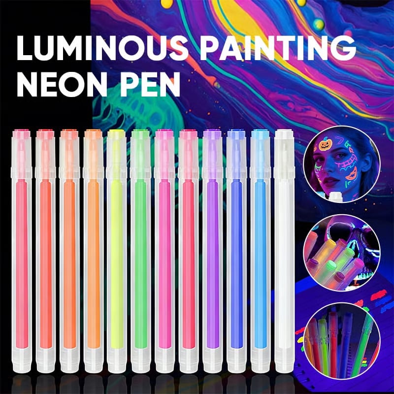 UV Neon Face Paint Markers 12 Colors