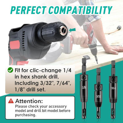 2026 Upgraded Self Centering Drill Bit Set Vix Bits(4PCS)