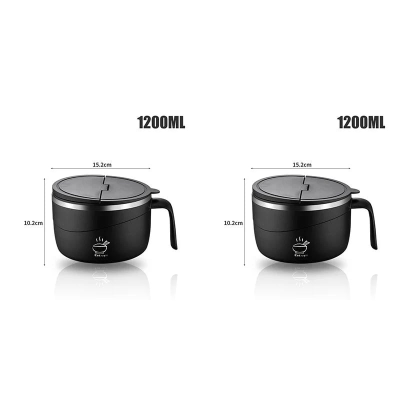 💕304 Stainless Steel Multi-Purpose Anti-Scald Large-Capacity Instant Noodle Bowl