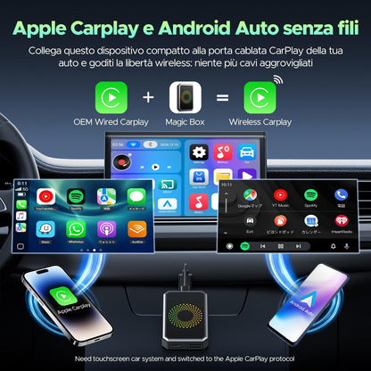 📱 Smart Car Upgrade! 3in1 Android Box + CarPlay Adapter (HDMI Compatible)