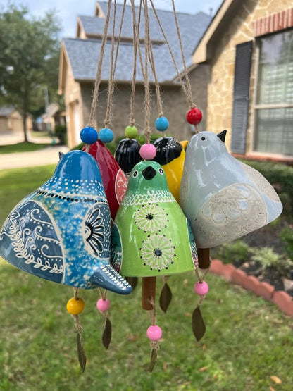 🐦Hand-Painted Ceramic Bird wind Chimes