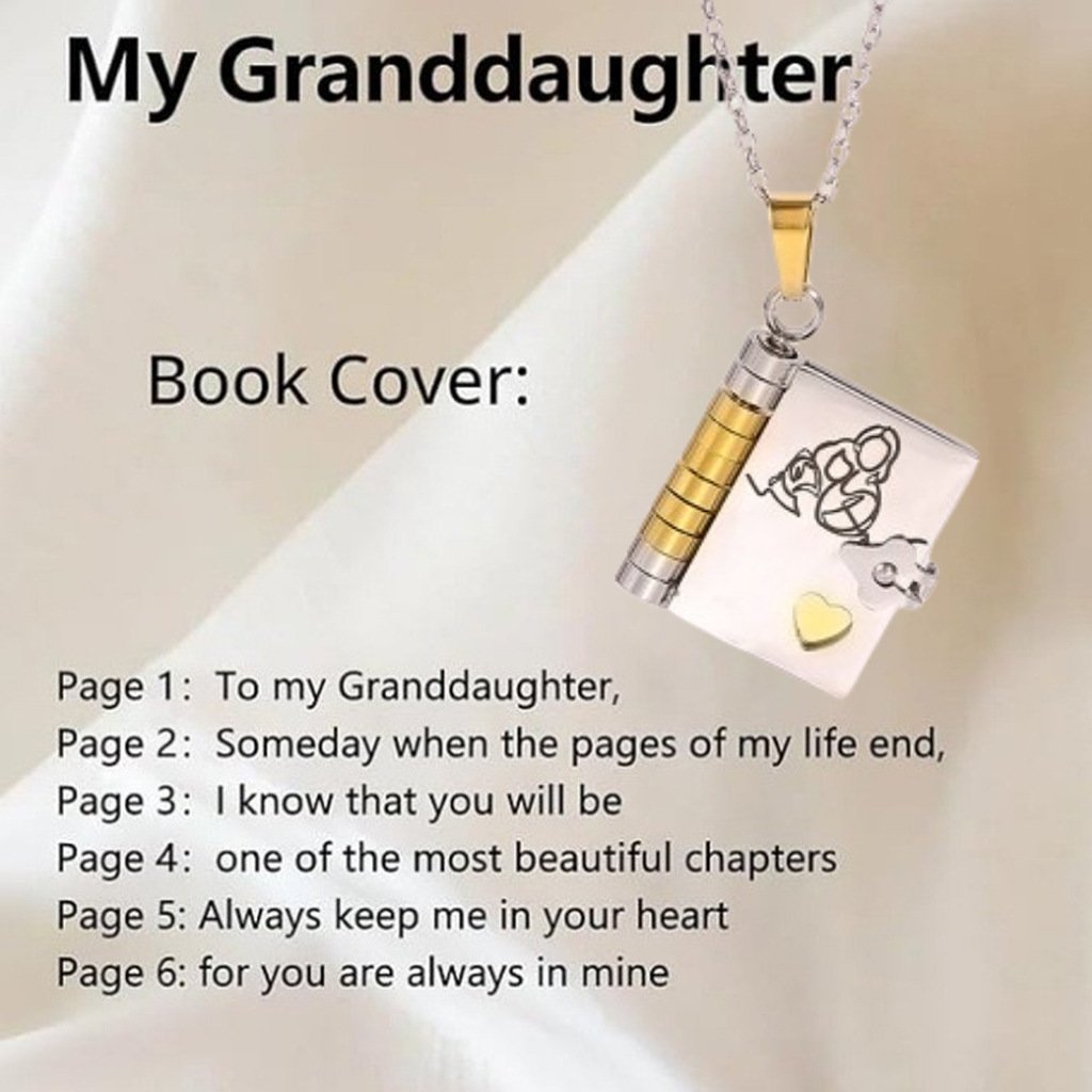 ❤️For Granddaughter - The Most Beautiful Chapter Book Necklace