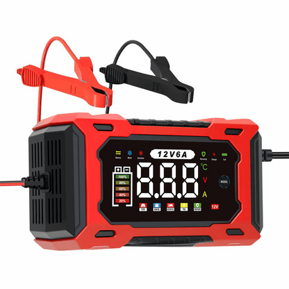 ⚡ 12V 6A Smart Car Battery Charger with Pulse Repair – Fast, Safe & Extend Battery Life 🚗🔋✨
