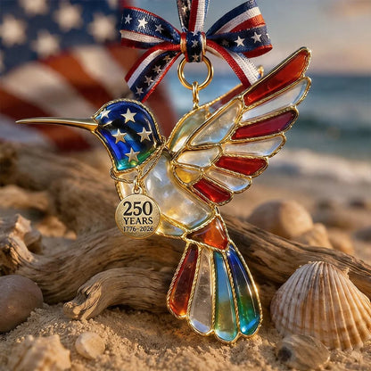 🔥Last Day 49% OFF- America 250th Anniversary Patriotic Stained Glass Ornament