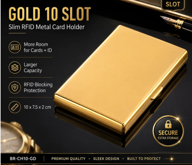 🔒RFID Blocking Metal Card Holder