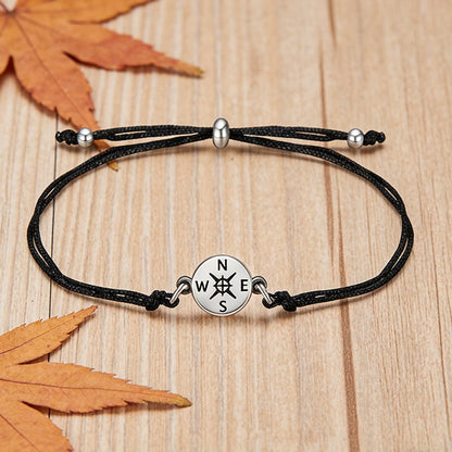 Graduation Compass Bracelet for Class of 2026 – Inspirational Gift for Her Him, High School College 8th Grade Graduate, Stainless Steel with Heartfelt Card & Graduation Cap Box