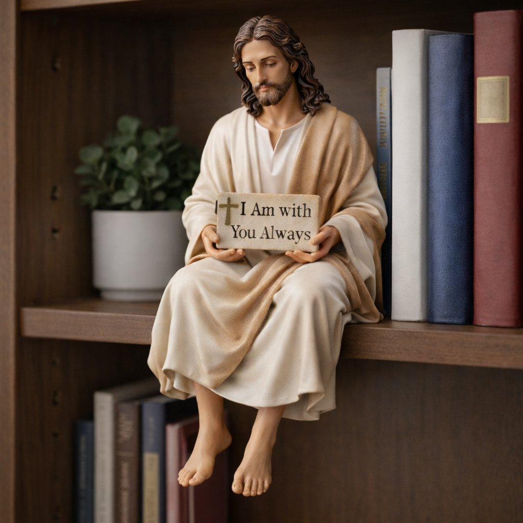 ❤️Handcrafted Jesus Figurine✝️Serene Desk Companion🙏