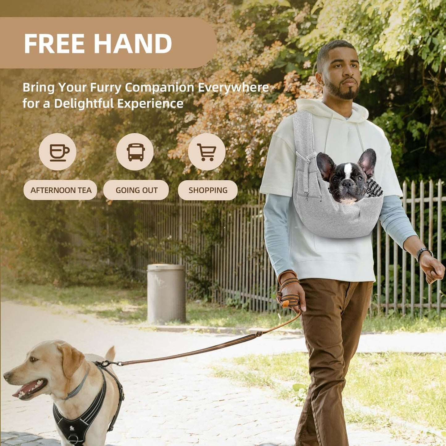 🎉Dog & Cat Sling for Small and Medium Pets Up to 15lbs
