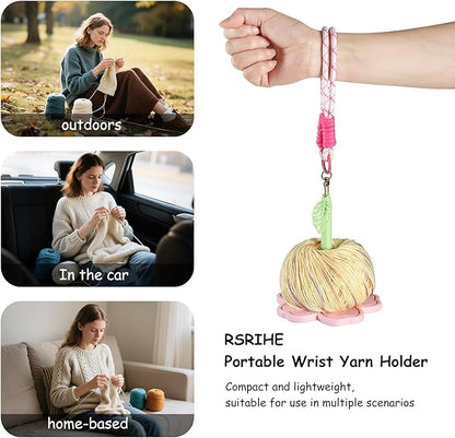 Portable Wrist Yarn Holder🌸 Craft Anytime, Anywhere — With a Little Sakura Magic on Your Wrist! 🧶✨