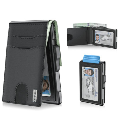 ⚡Hot Sales 49% OFF🔥Pop-Up Aluminum Wallet for Men – RFID Blocking, Slim Leather Front Pocket, Cash Slot & ID Window, Gift Box Included
