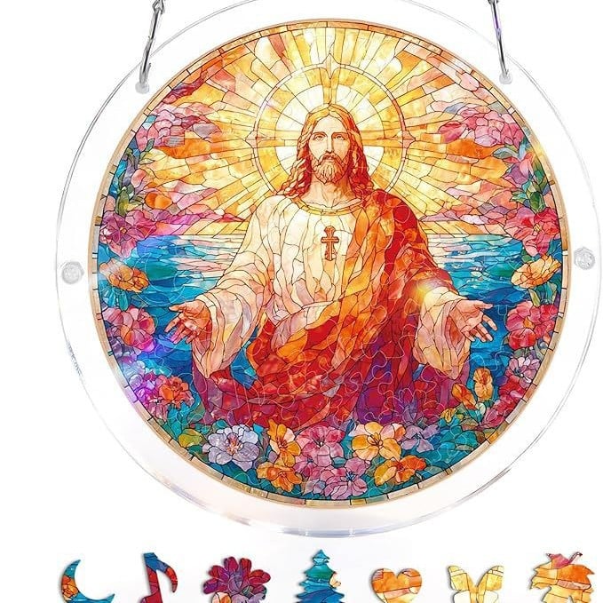 🔥LAST DAY 45% OFF ☀️🛍️Acrylic Jigsaw Puzzle Suncatcher 80 Pieces