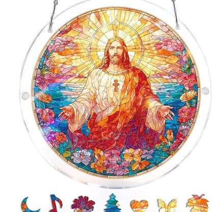 🔥LAST DAY 45% OFF ☀️🛍️Acrylic Jigsaw Puzzle Suncatcher 80 Pieces