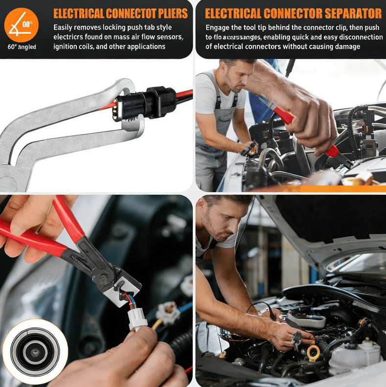 Auto Electrical Disconnect Pliers Kit, High-Carbon Steel Auto Repair Tools