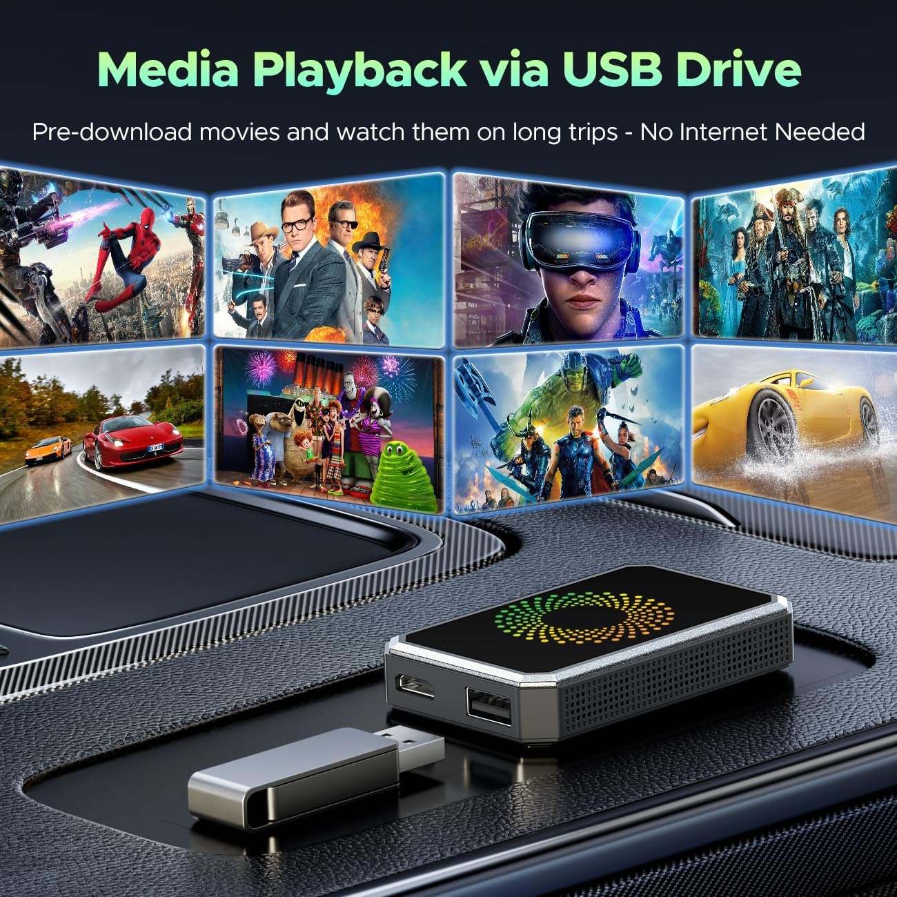 📱 Smart Car Upgrade! 3in1 Android Box + CarPlay Adapter (HDMI Compatible)