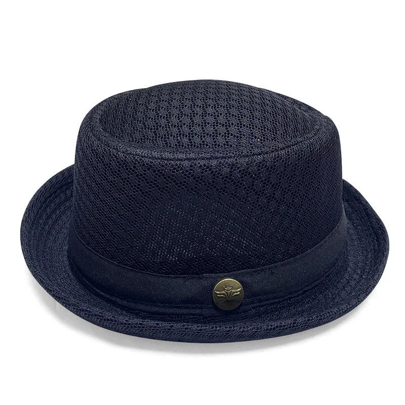 Summer Breathable Mesh Pork Pie Hat