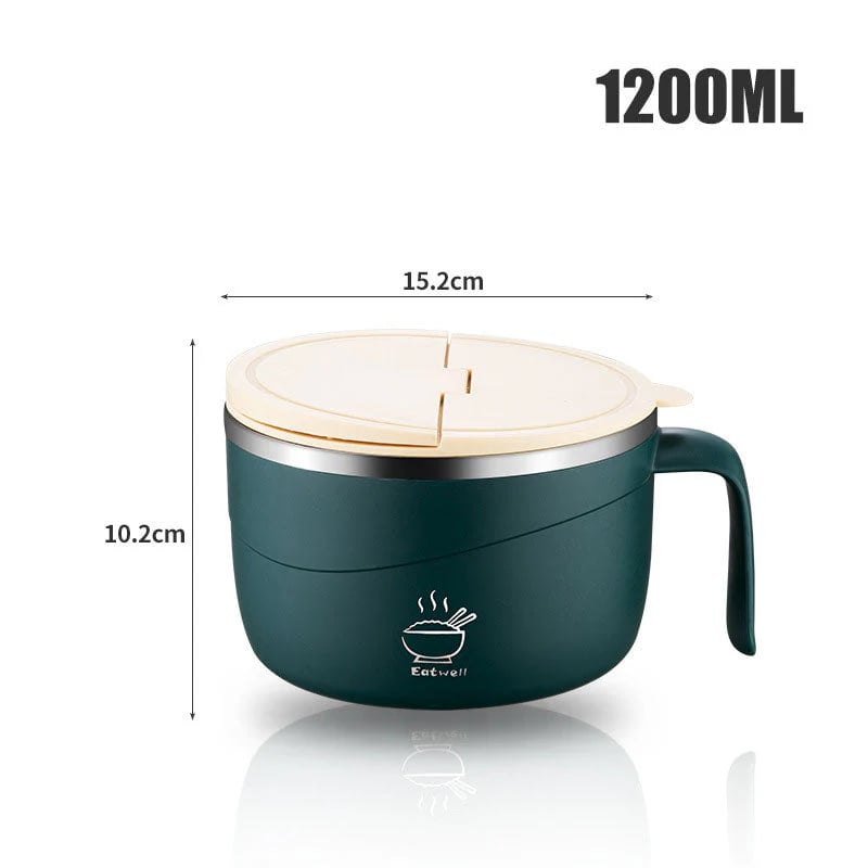 💕304 Stainless Steel Multi-Purpose Anti-Scald Large-Capacity Instant Noodle Bowl