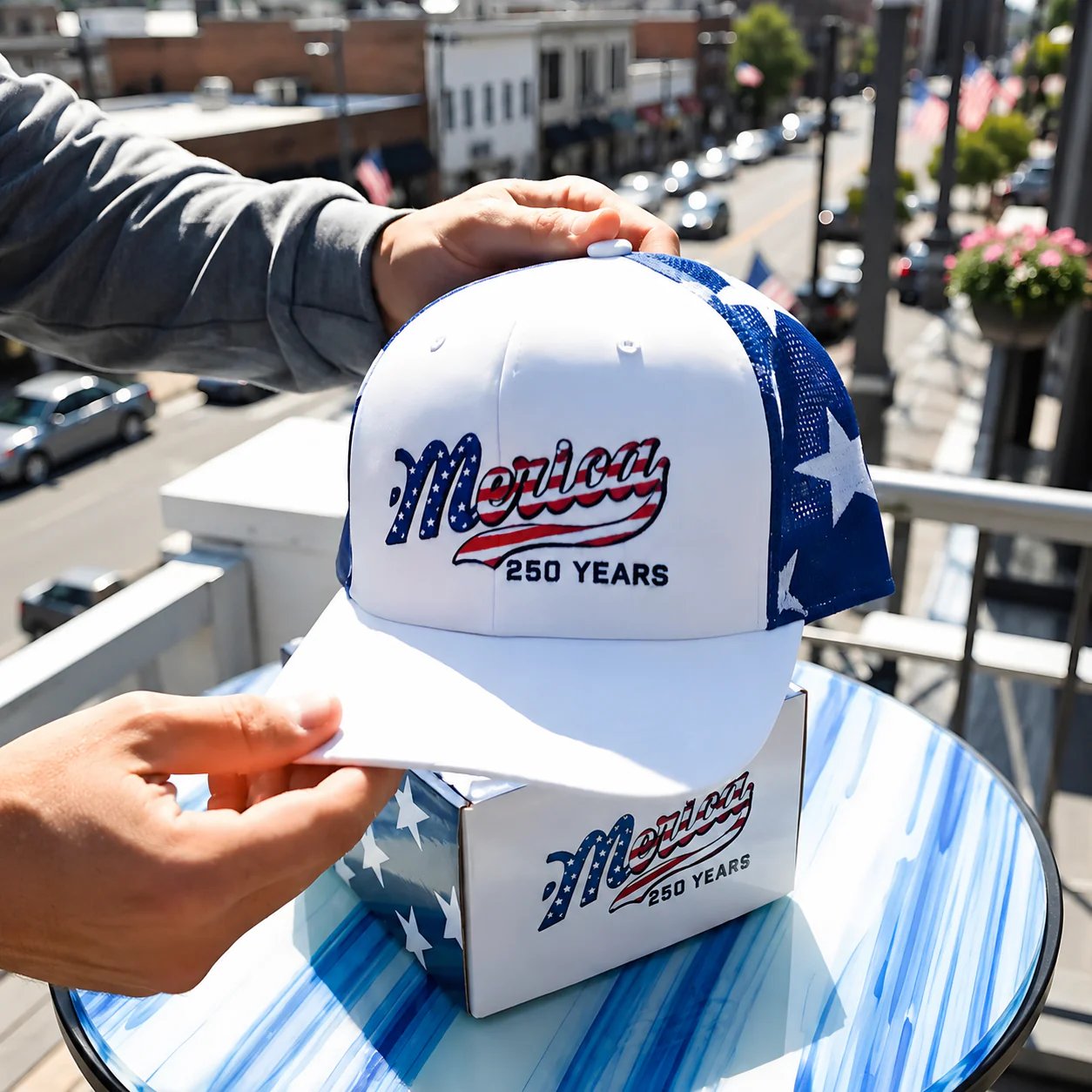 🔥49% OFF-🇺🇸 ’Merica 250 Years Embroidered Mesh Back Trucker Hat