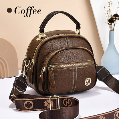🛫Classic Multifunctional Compartments Adjustable Wide Shoulder Strap Leather Crossbody Bag