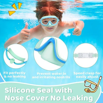 🏊‍♀️-HD children's large frame waterproof and anti-fog swimming goggles