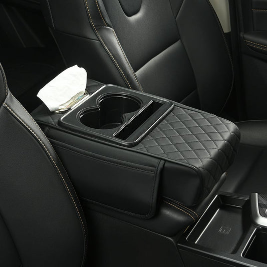 🎉Multifunctional PU Leather Car Armrest Box Mat